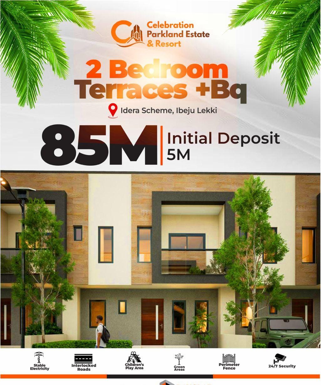 Image for 2 Bedroom Terrace with BQ House for Sale in Celebration Parkland Estate, Ibeju Lekki with price