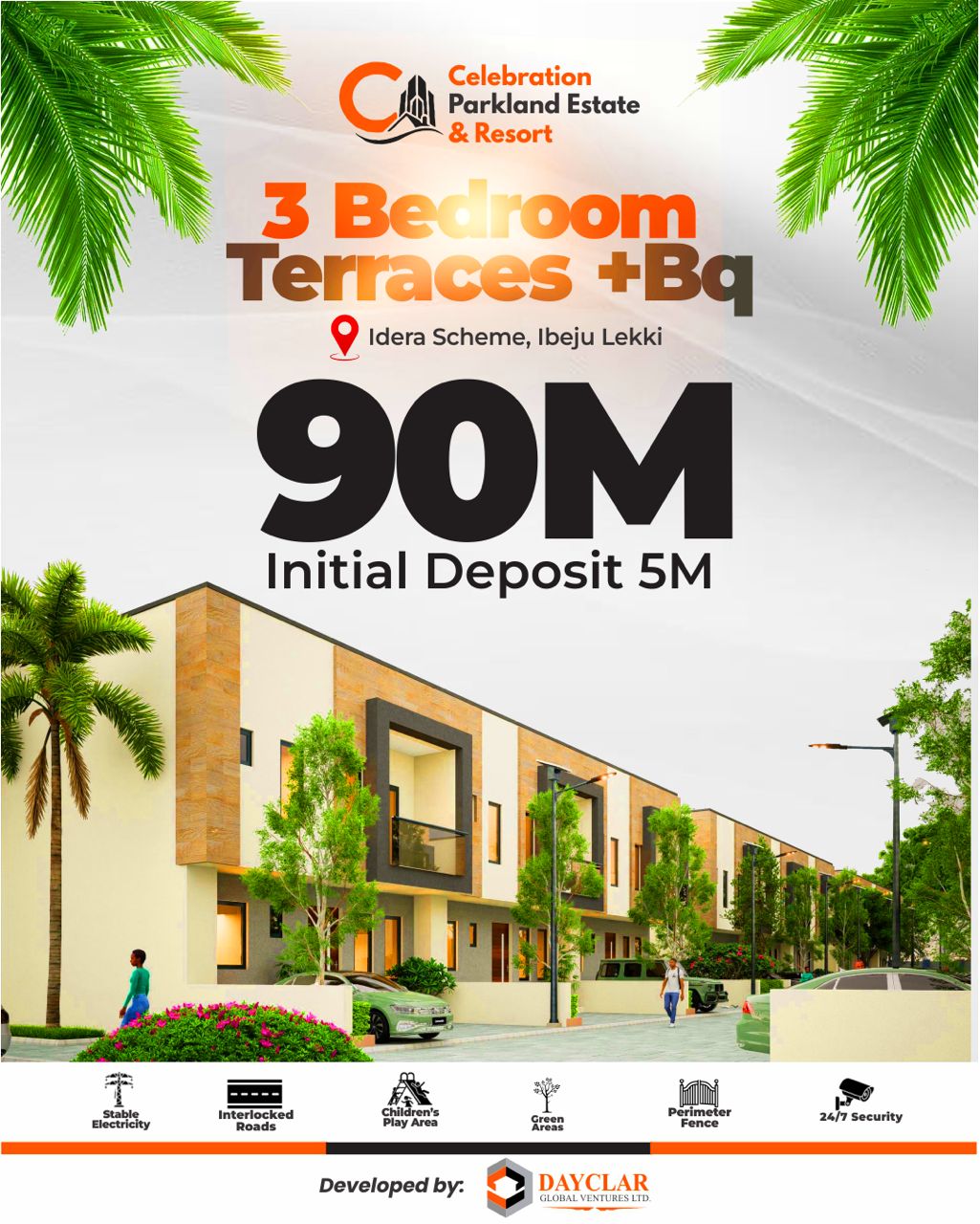 Image for 3 Bedroom Terraces with BQ House for Sale in Celebration Parkland Estate, Ibeju Lekki with price